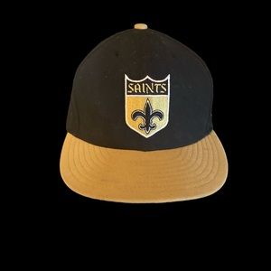 New Orleans Saints New Era Hat‎ Fitted 7 3/8 59FIFTY Cap SnapBack Blk/Gld New